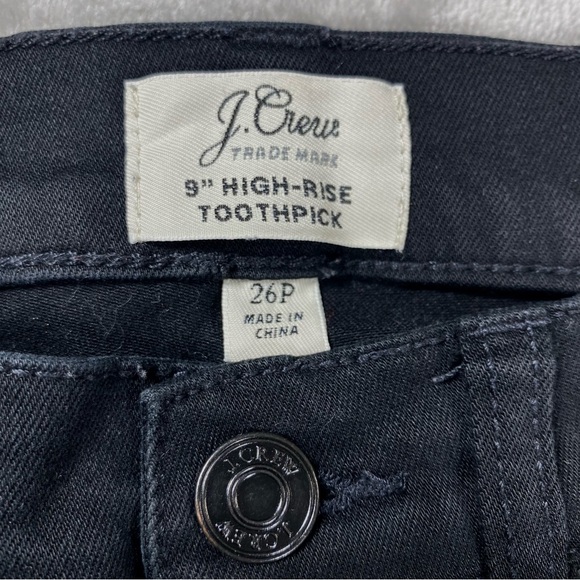 J CREW toothpick Toothpick Black Jean sz 26 Petite 9" Mid-Rise Ankle Skinny - Picture 12 of 14